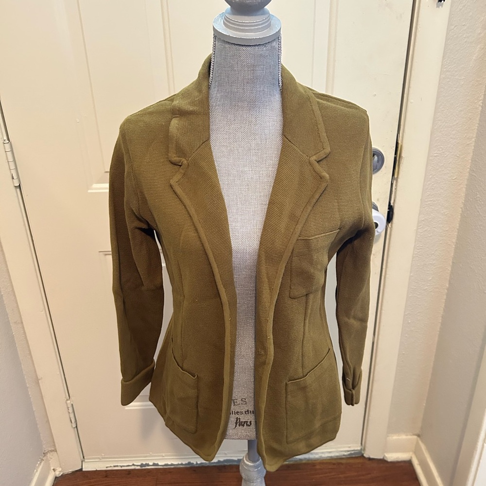 Audrey & Grace Green Women's Blazer Cardigan